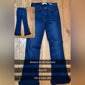 7 For All Mankind Dark Blue Jeans